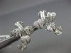 .80CT DIAMOND 14K WHITE GOLD 3D MULTI HEART LEAF BRANCH CLIP ON HANGING EARRINGS