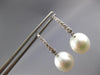 .26CT DIAMOND & AAA SOUTH SEA PEARL 14KT WHITE GOLD LEVERBACK HANGING EARRINGS