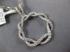 .92CT DIAMOND & AAA SAPPHIRE 18KT WHITE GOLD 3D INFINITY CIRCLE OF LIFE PENDANT