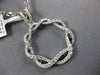 .92CT DIAMOND & AAA SAPPHIRE 18KT WHITE GOLD 3D INFINITY CIRCLE OF LIFE PENDANT
