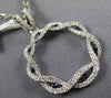 .92CT DIAMOND & AAA SAPPHIRE 18KT WHITE GOLD 3D INFINITY CIRCLE OF LIFE PENDANT