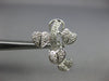 .80CT DIAMOND 14K WHITE GOLD 3D MULTI HEART LEAF BRANCH CLIP ON HANGING EARRINGS