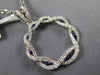 .92CT DIAMOND & AAA SAPPHIRE 18KT WHITE GOLD 3D INFINITY CIRCLE OF LIFE PENDANT