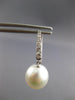 .26CT DIAMOND & AAA SOUTH SEA PEARL 14KT WHITE GOLD LEVERBACK HANGING EARRINGS