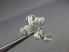 .80CT DIAMOND 14K WHITE GOLD 3D MULTI HEART LEAF BRANCH CLIP ON HANGING EARRINGS