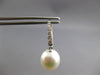 .26CT DIAMOND & AAA SOUTH SEA PEARL 14KT WHITE GOLD LEVERBACK HANGING EARRINGS