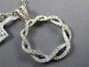 .92CT DIAMOND & AAA SAPPHIRE 18KT WHITE GOLD 3D INFINITY CIRCLE OF LIFE PENDANT