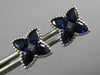 2.08CT DIAMOND & AAA SAPPHIRE 18KT WHITE GOLD CLASSIC FLOWER STAR STUD EARRINGS