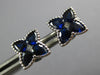 2.08CT DIAMOND & AAA SAPPHIRE 18KT WHITE GOLD CLASSIC FLOWER STAR STUD EARRINGS
