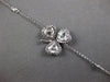 3.18CT DIAMOND & AAA WHITE SAPPHIRE 14KT WHITE GOLD HEART SHAPE & ROUND BRACELET