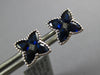 2.08CT DIAMOND & AAA SAPPHIRE 18KT WHITE GOLD CLASSIC FLOWER STAR STUD EARRINGS