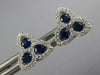 .68CT DIAMOND & AAA SAPPHIRE 18KT WHITE GOLD TRILLION FLOWER STAR STUD EARRINGS