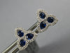 .68CT DIAMOND & AAA SAPPHIRE 18KT WHITE GOLD TRILLION FLOWER STAR STUD EARRINGS