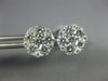 ESTATE 1.64CT DIAMOND 18KT WHITE GOLD 3D ROUND CLUSTER CLASSIC STUD EARRINGS