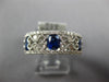 1.74CT DIAMOND & AAA SAPPHIRE 18K WHITE GOLD OVAL MULTI HEART FILIGREE LOVE RING