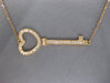 ESTATE LARGE 14&18KT ROSE GOLD 3D KEY TO MY HEART CLASSIC NECKLACE #26701