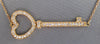 ESTATE LARGE 14&18KT ROSE GOLD 3D KEY TO MY HEART CLASSIC NECKLACE #26701