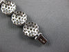 LARGE 1.20CT DIAMOND 14KT WHITE GOLD 3D FILIGREE FLOWER CIRCULAR TENNIS BRACELET