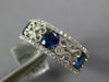 1.74CT DIAMOND & AAA SAPPHIRE 18K WHITE GOLD OVAL MULTI HEART FILIGREE LOVE RING
