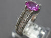1.87CT DIAMOND & AAA PINK SAPPHIRE 18KT WHITE GOLD OVAL CLASSIC ENGAGEMENT RING