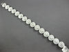 LARGE 1.20CT DIAMOND 14KT WHITE GOLD 3D FILIGREE FLOWER CIRCULAR TENNIS BRACELET