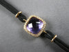 4.06CT DIAMOND & AAA AMETHYST 14KT ROSE GOLD CUSHION & ROUND HALO FUN BRACELET