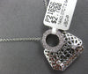 ESTATE .07CT DIAMOND 14K WHITE GOLD HANDCRAFTED MULTI FLOWER LADY PURSE PENDANT