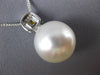 LARGE WHITE & FANCY YELLOW DIAMOND AAA SOUTH SEA PEARL 18KT WHITE GOLD PENDANT