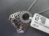 ESTATE .07CT DIAMOND 14K WHITE GOLD HANDCRAFTED MULTI FLOWER LADY PURSE PENDANT