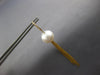 LARGE .11CT DIAMOND & AAA SOUTH SEA PEARL 18KT YELLOW GOLD 3D HANGING EARRINGS