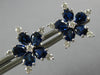 LARGE 2.89CT DIAMOND & AAA SAPPHIRE 18KT WHITE GOLD 3D SNOWFLAKE STUD EARRINGS