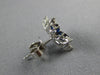LARGE 2.89CT DIAMOND & AAA SAPPHIRE 18KT WHITE GOLD 3D SNOWFLAKE STUD EARRINGS