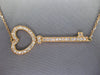 ESTATE LARGE 14&18KT ROSE GOLD 3D KEY TO MY HEART CLASSIC NECKLACE #26701