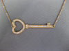 ESTATE LARGE 14&18KT ROSE GOLD 3D KEY TO MY HEART CLASSIC NECKLACE #26701