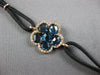 LONG 3.51CT DIAMOND & AAA LONDON BLUE TOPAZ 14KT ROSE GOLD FLOWER FUN BRACELET