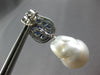 3.52CT DIAMOND & AAA SOUTH SEA PEARL & SAPPHIRE 18KT BLACK GOLD HANGING EARRINGS