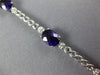 7.04CT DIAMOND & AAA AMETHYST 14KT WHITE GOLD 3D OVAL & ROUND TENNIS BRACELET