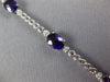 7.04CT DIAMOND & AAA AMETHYST 14KT WHITE GOLD 3D OVAL & ROUND TENNIS BRACELET