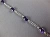 7.04CT DIAMOND & AAA AMETHYST 14KT WHITE GOLD 3D OVAL & ROUND TENNIS BRACELET