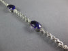 7.04CT DIAMOND & AAA AMETHYST 14KT WHITE GOLD 3D OVAL & ROUND TENNIS BRACELET