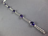 7.04CT DIAMOND & AAA AMETHYST 14KT WHITE GOLD 3D OVAL & ROUND TENNIS BRACELET