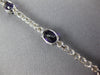 7.04CT DIAMOND & AAA AMETHYST 14KT WHITE GOLD 3D OVAL & ROUND TENNIS BRACELET