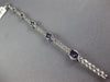 7.04CT DIAMOND & AAA AMETHYST 14KT WHITE GOLD 3D OVAL & ROUND TENNIS BRACELET