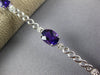 7.04CT DIAMOND & AAA AMETHYST 14KT WHITE GOLD 3D OVAL & ROUND TENNIS BRACELET