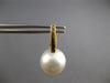LARGE .6CT DIAMOND & AAA SOUTH SEA PEARL 18K YELLOW GOLD HUGGIE HANGING EARRINGS