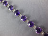 14.21CT DIAMOND & AAA AMETHYST 14KT WHITE GOLD CUSHION & ROUND TENNIS BRACELET