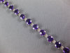 14.21CT DIAMOND & AAA AMETHYST 14KT WHITE GOLD CUSHION & ROUND TENNIS BRACELET