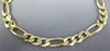 ESTATE 14KT YELLOW GOLD 3D HANDCRAFTED SOLID CLASSIC FIGARO MENS BRACELET #26741