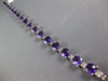 14.21CT DIAMOND & AAA AMETHYST 14KT WHITE GOLD CUSHION & ROUND TENNIS BRACELET