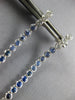 LONG 2.99CT DIAMOND & SOUTH SEA PEARL & SAPPHIRE 18K WHITE GOLD HANGING EARRINGS